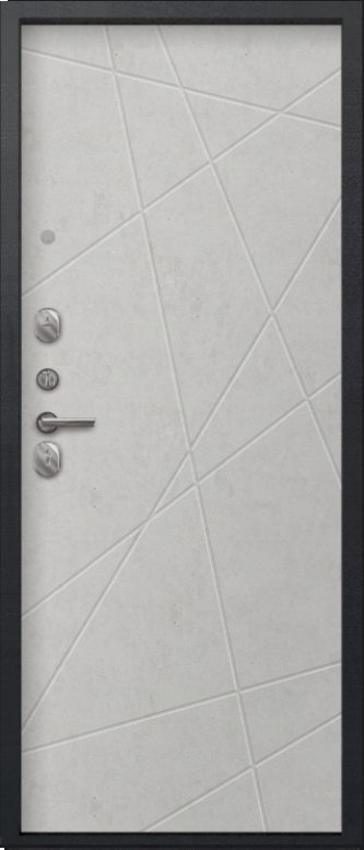 Товар Дверь A-03 черный сатин - бетон светлый DIS007330