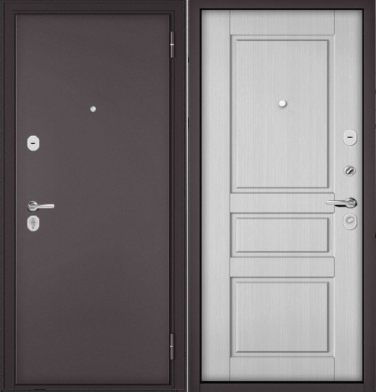 Дверь Бульдорс TRUST ECO - 90 Букле шоколад Ларче белый - 2 DIS006931